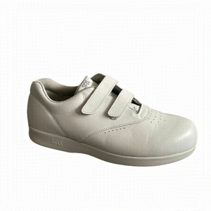 Sas Me Too Leather Casual Walking Shoe Velcro Straps White 8.5W